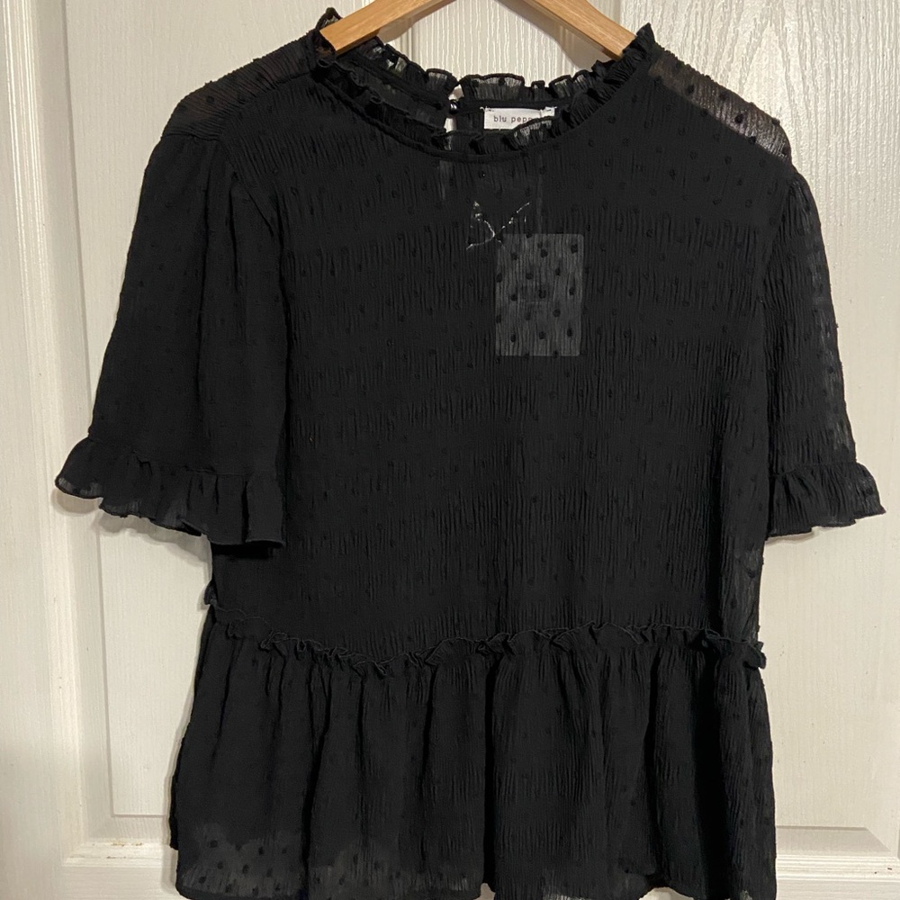 Sheer Black Blouse